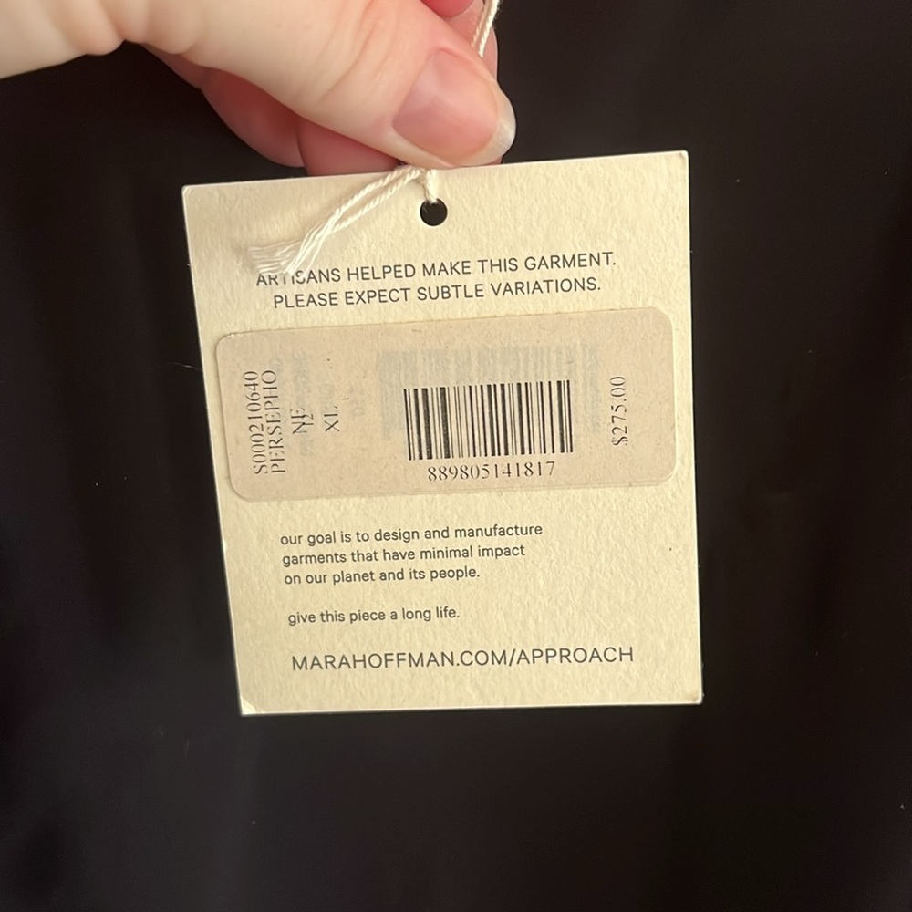 Anthropologie x Mara Hoffman Persephone One-Piece Swimsuit black XL NWT - Picture 7 of 8